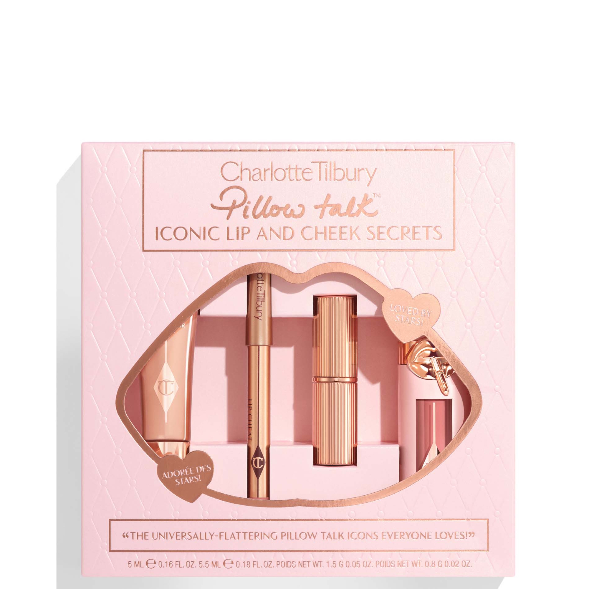 Подарочный набор для губ Charlotte Tilbury Pillow Talk Iconic Lip and Cheek Secrets