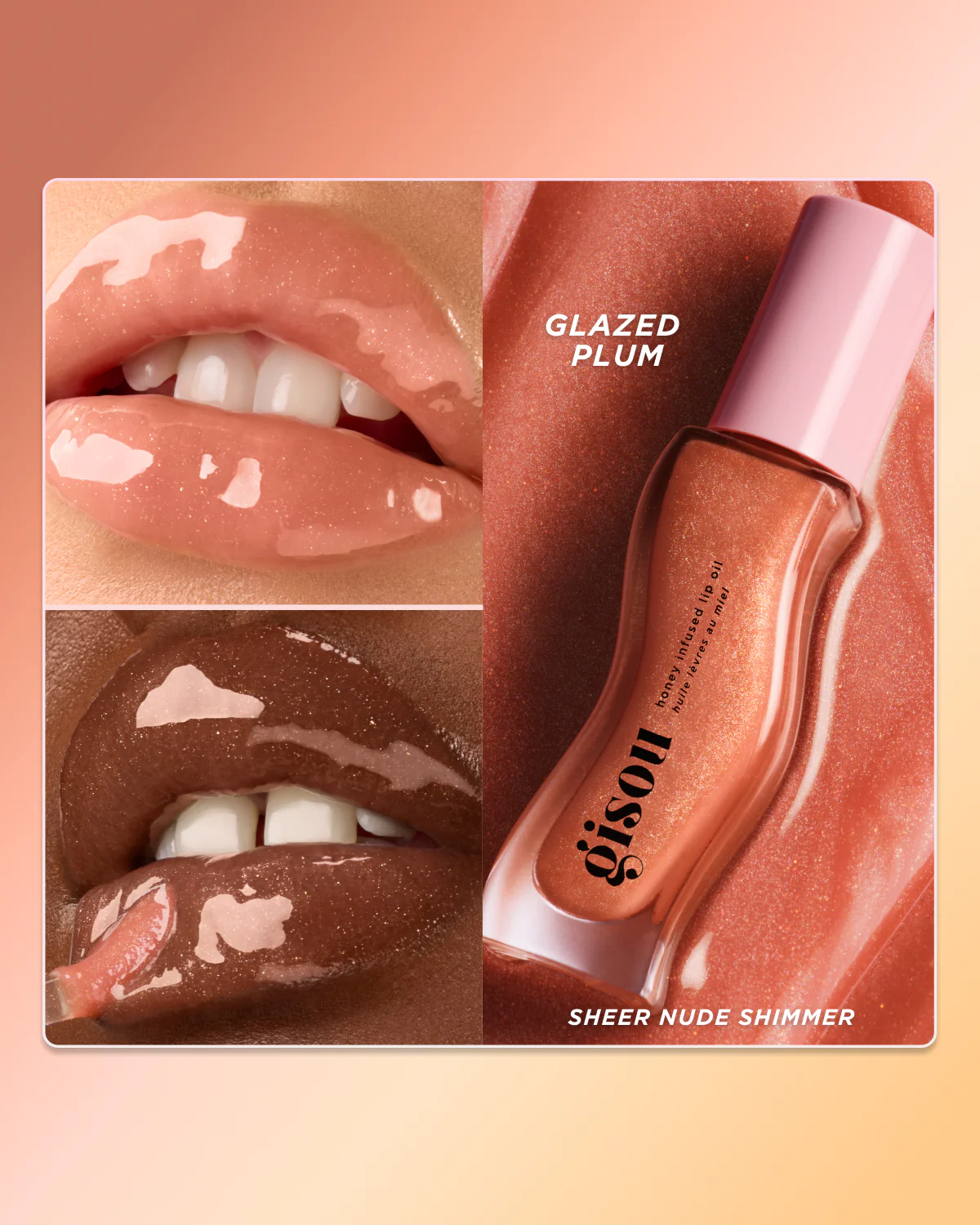 Масло для губ Gisou Infused Lip Oil Glazed Plum оттенок Glazed Plum 8мл