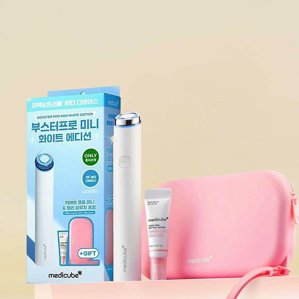 Массажер для ухода за кожей набор Medicube Booster Pro Mini White Edition белый