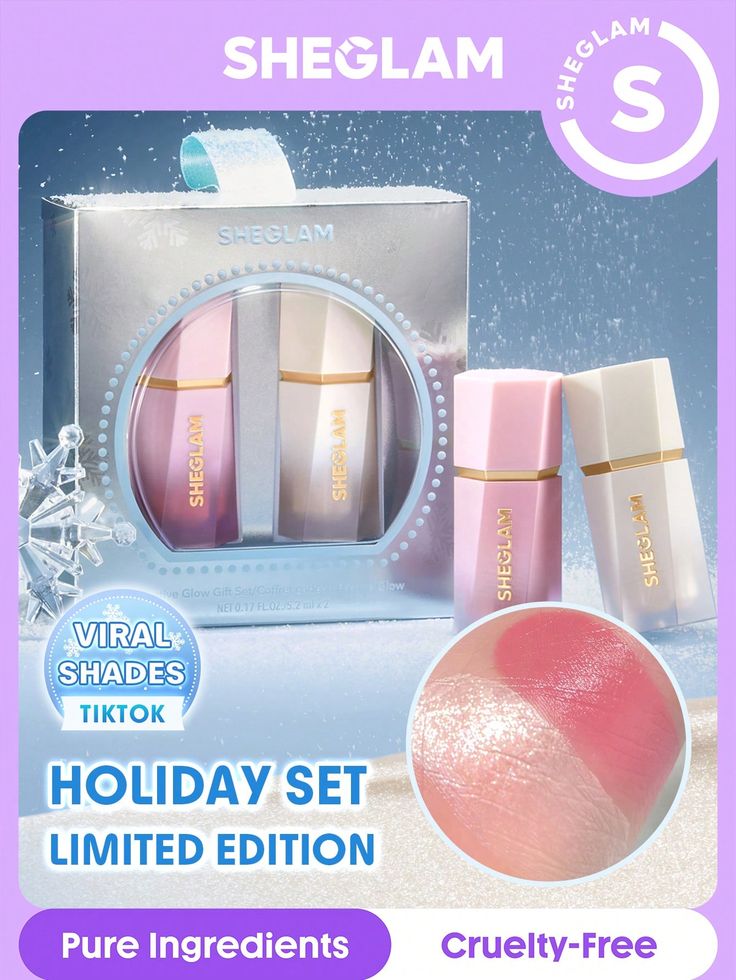 Набор румяна и хайлайтер Sheglam Festive Glow Gift Set-Love Cake & Vanilla Frost оттенок Love Cake & Vanilla Frost