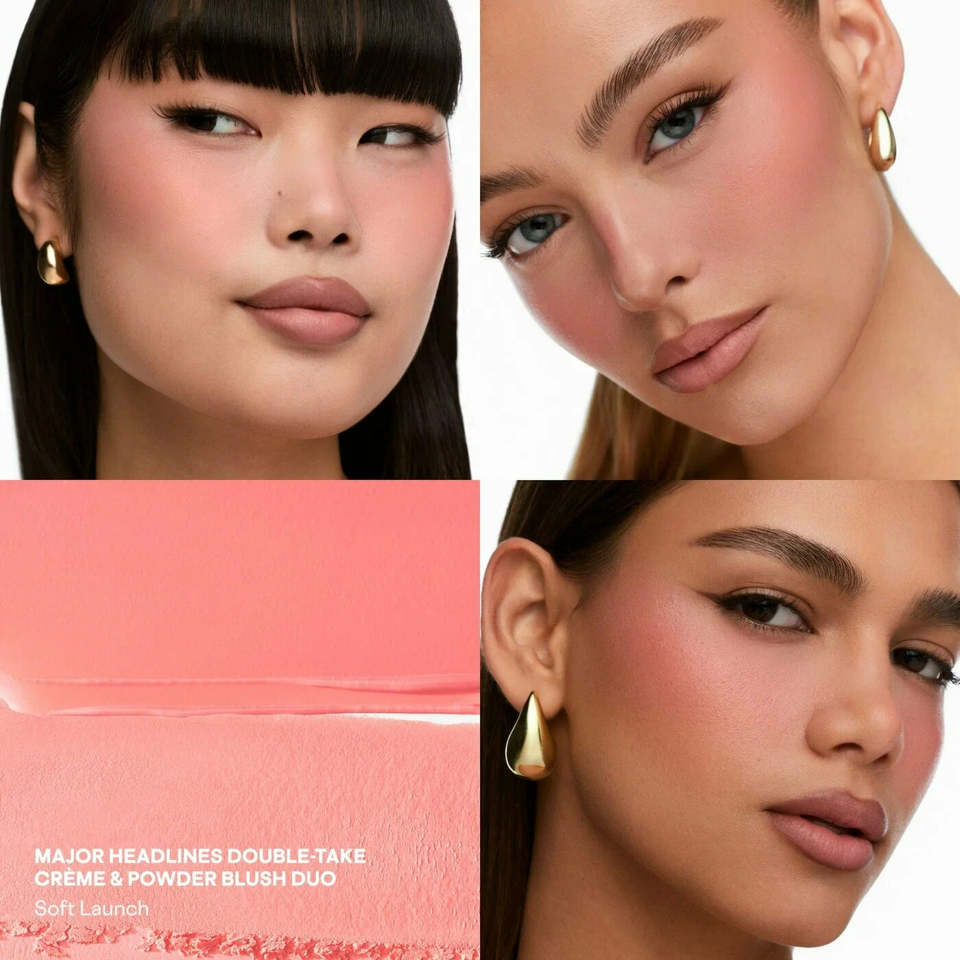 Палетка румян PATRICK TA Major Headlines Double Take Cream and Powder Blush Duo оттенок Soft Launch