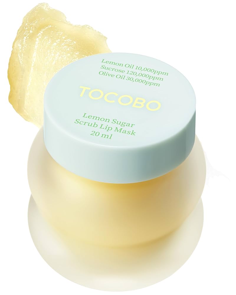 Несмываемая сахарная маска-скраб для губ Tocobo Lemon Sugar Scrub Lip Mask