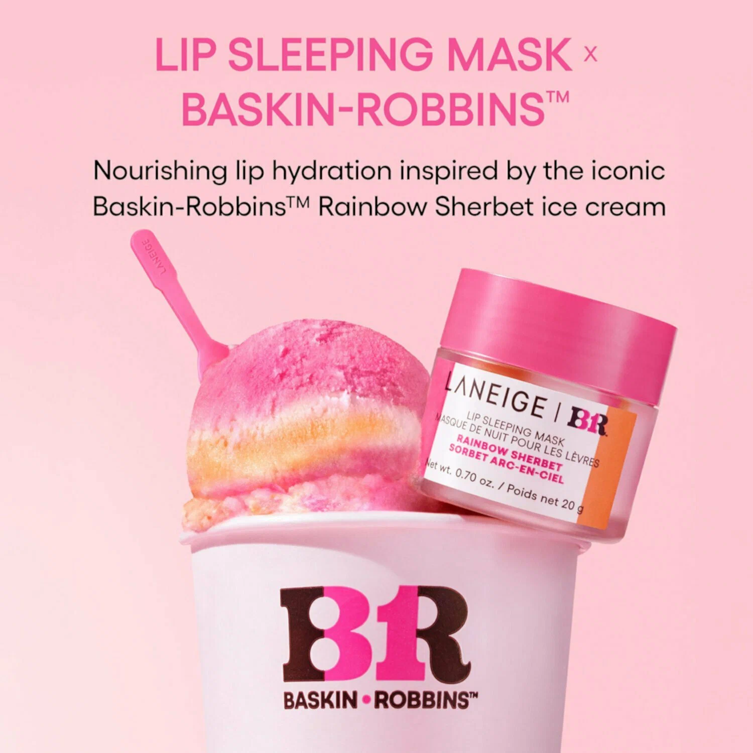 Ночная восстанавливающая маска для губ Laneige Lip Sleeping Mask аромат BaskinRobbins 20g
