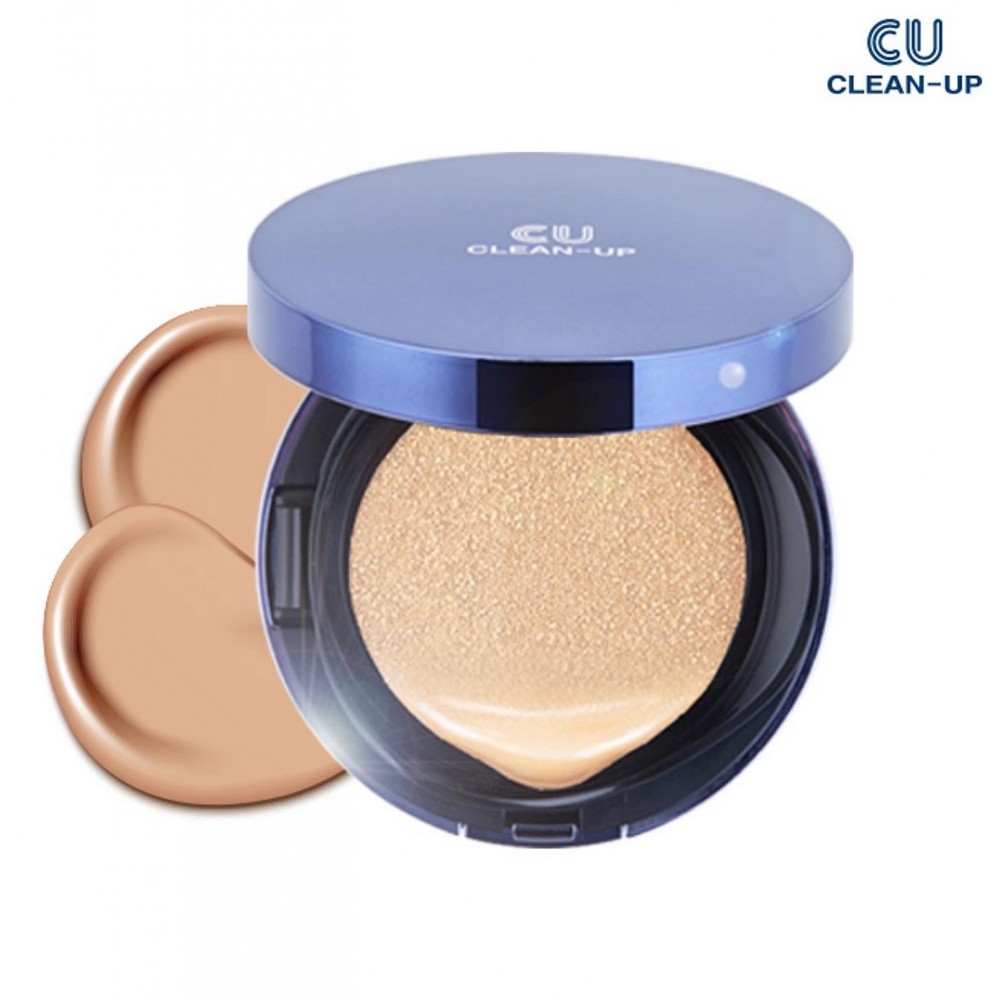 Тональный крем-кушон CUSKIN Clean-Up Skinfit Cushion Pact SPF 50 PA++++