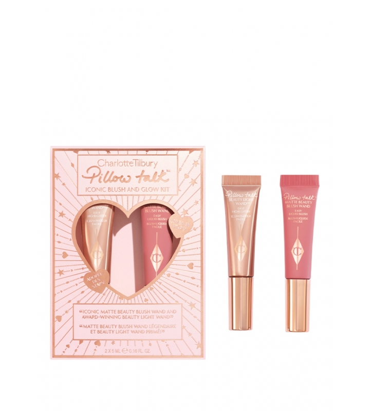 Набор румяна и хайлайтер  Charlotte Tilbury Pillow Talk Blush and Glow