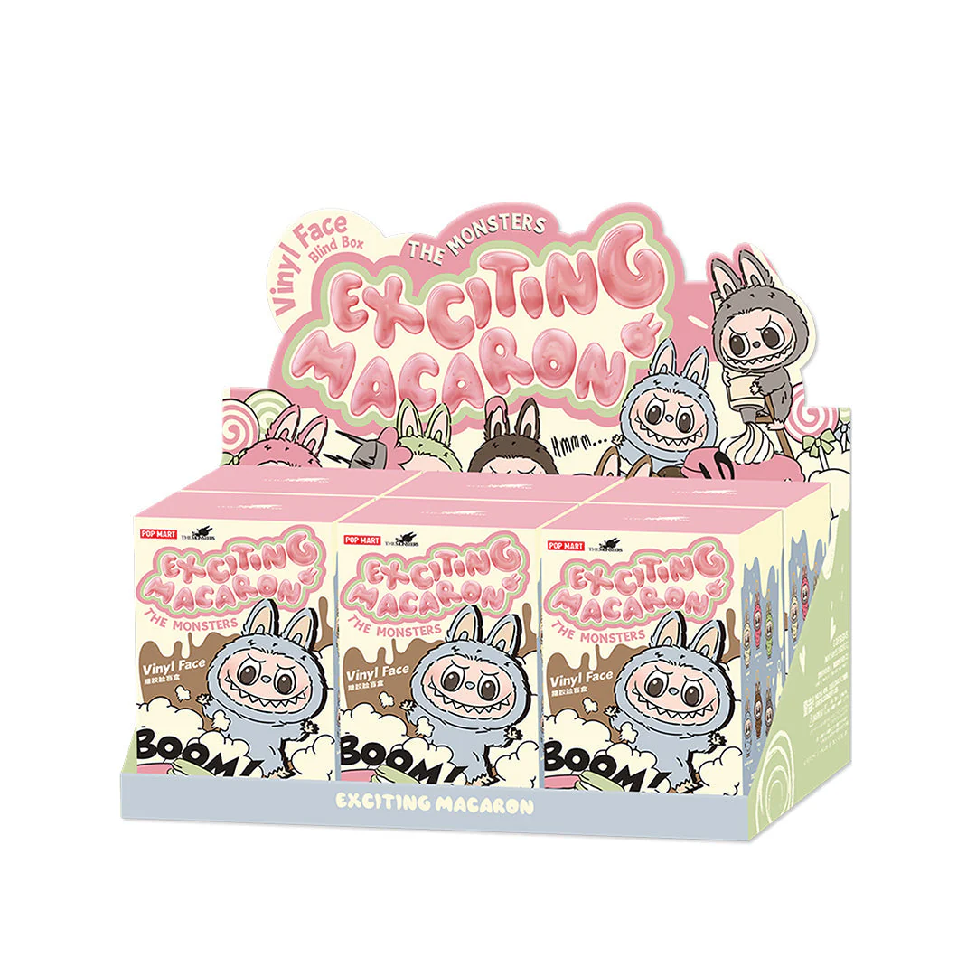 Игрушка-сюрприз лабубу POP MART LABUBU THE MONSTERS Exciting Macaron 17см