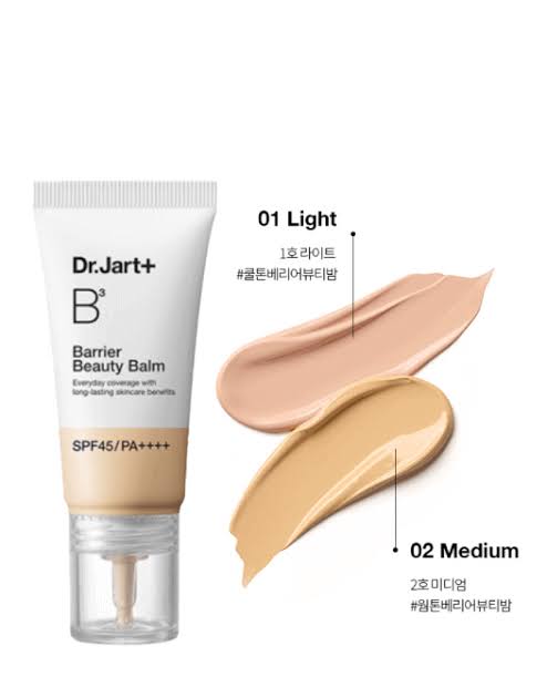 Лёгкий тональный BB-крем Barrier Beauty Balm SPF45 PA++++ Dr Джарт оттенок 01 Light