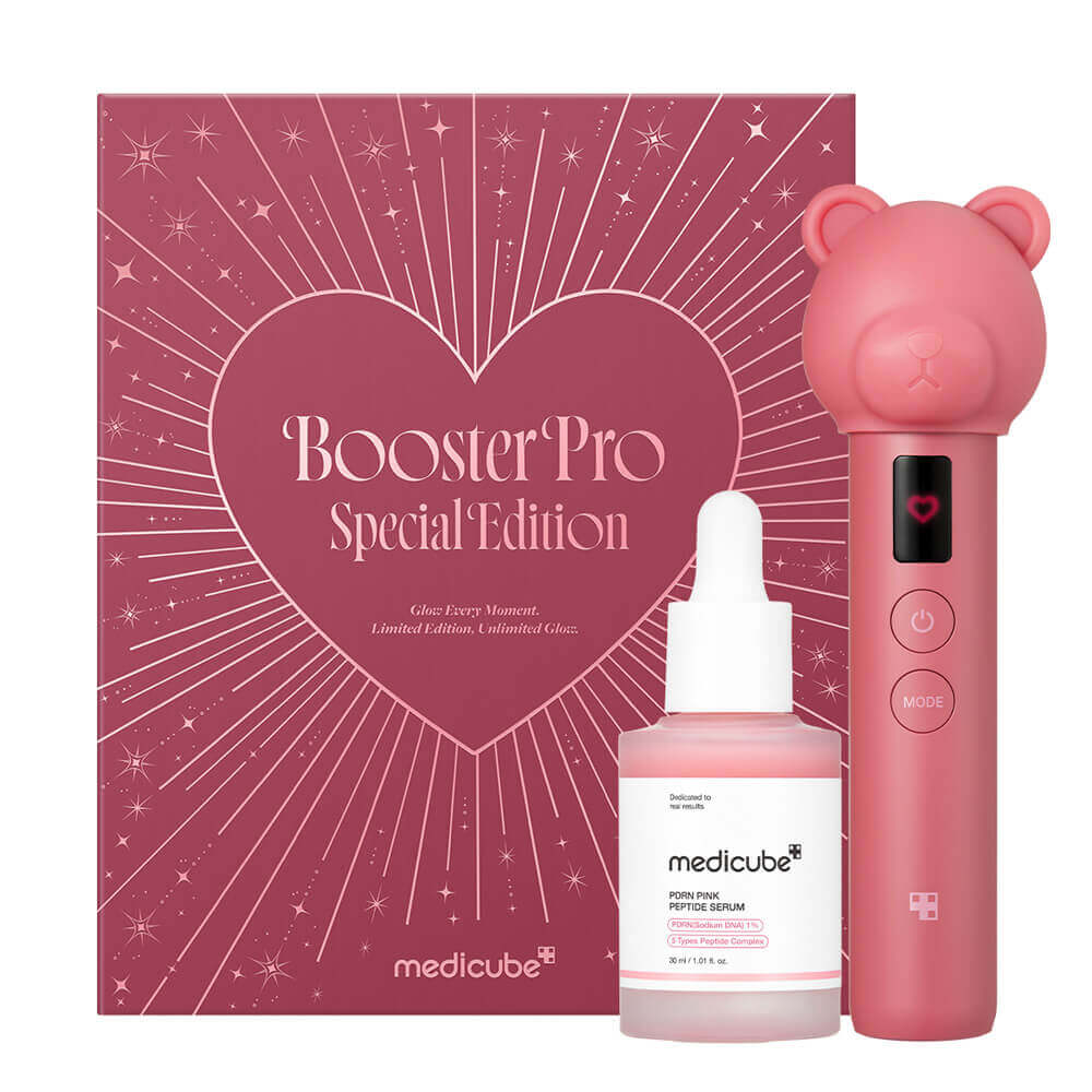 Лимитированный набор medicube с массажером Booster Pro Special Edition Set бордовый