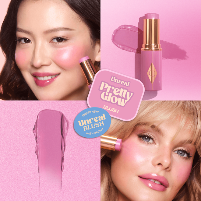 Кремовые румяна в стике Charlotte Tilbury Unreal Blush Stick оттенок Pretty Glow