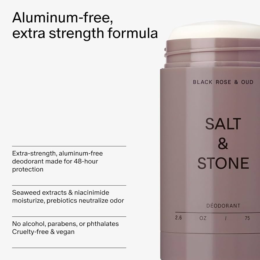 Дезодорант с ароматом Роза и Уд без солей алюминия SALT & STONE Black Rose and Oud Natural Deodorant 75g