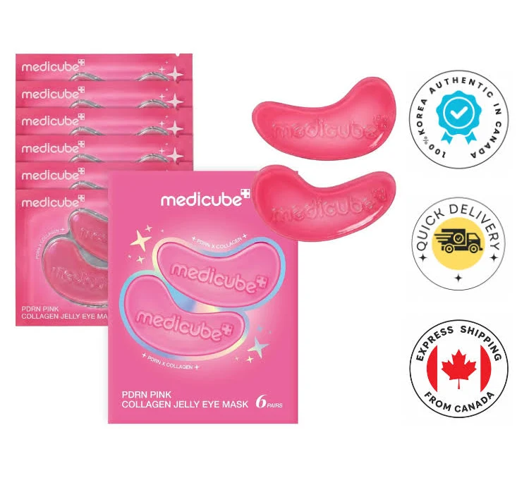 Патчи-желе против отеков и морщин, омолаживающие Medicube PDRN Pink Collagen Jelly EYE mask 1пара