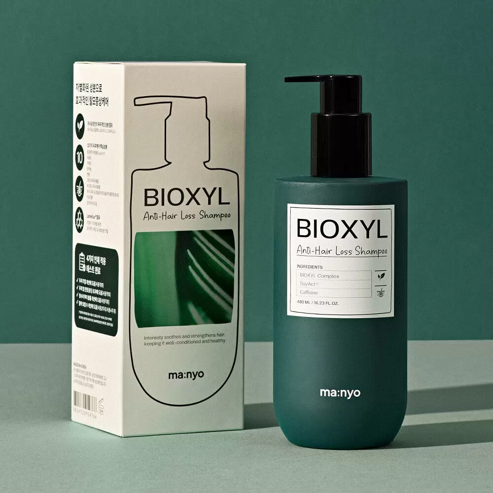 Шампунь от выпадения волос с биотином Manyo Bioxyl Anti Hair Loss Shampoo  480мл - купить в интернет магазине косметики и парфюмерии Cosmetos.shop