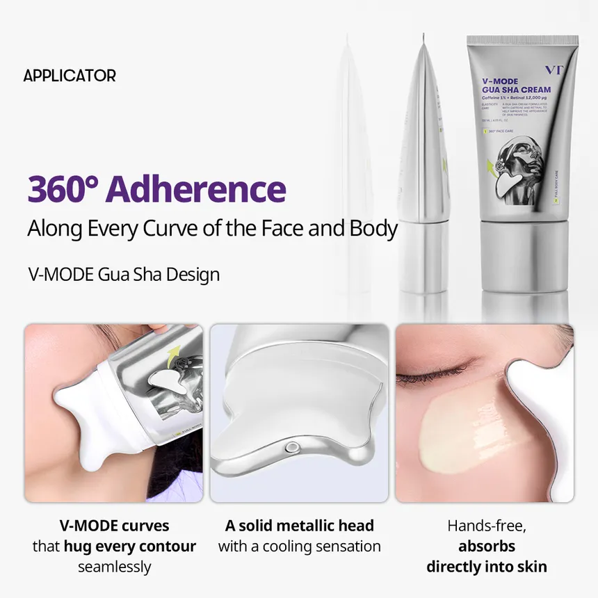 Массажный крем с ретиналем и кофеином VT Cosmetics V Mode Gua Sha Cream 120ml