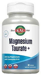 Магний Таурат Magnesium Taurate + KAL Magnesium Taurate+, 180 г, 400 мг, 90 шт.