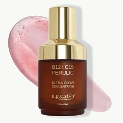 Концентрат для лица «Ультрасияние» A.G.E.STOP SWITZERLAND B12 I C15 FERULIC Ultra glow concentrate 50ml