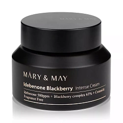 Антивозрастной крем с идебеноном и ежевикой Mary&May Idebenone Blackberry Intense Cream  70g