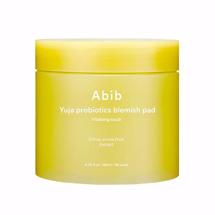 Тонизирующие осветляющие пэды с экстрактом цитрусовых и пробиотиками Abib Yuja Probiotics Blemish Pad Vitalizing Touch 60шт