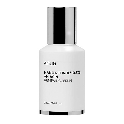 Обновляющая сыворотка с ретинолом и ниацинамидом Anua Nano Retinol 0,3% + Niacin Renewing Serum 30ml