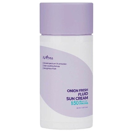 Лёгкое солнцезащитное молочко для проблемной кожи IsNtree Onion Fresh Fluid Sun Cream SPF50 PA++++ 50ml