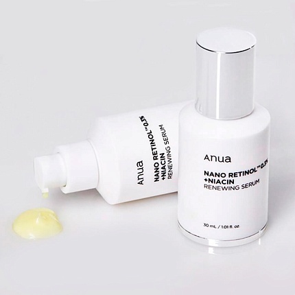 Обновляющая сыворотка с ретинолом и ниацинамидом Anua Nano Retinol 0,3% + Niacin Renewing Serum 30ml