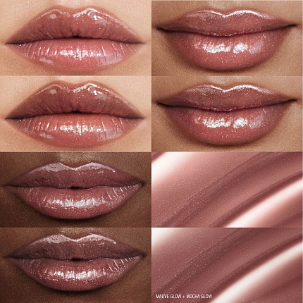 Набор увлажняющих бальзамов мини Makeup By Mario Mini MoistureGlow On The Go Plumping Lip Serum Duo оттенок Mauve Mocha Glow