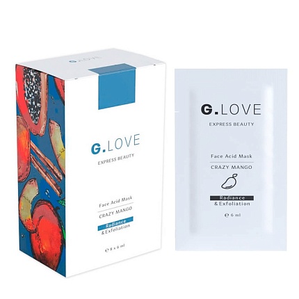 Маска-эксфолиант с комплексом кислот G.Love Face Acid Mask Crazy Mango 8*6ml