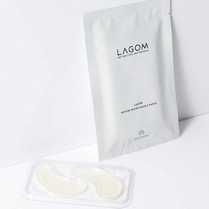 Пептидные патчи с микроиглами от морщин под глазами Lagom Peptide Micro Needle 1 пара (2 шт) Patch 