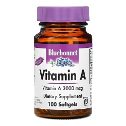 Витамин А Bluebonnet Nutrition Vitamin A 3000mcg 100 капсул