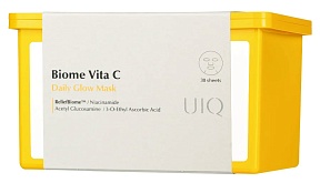 Набор масок для сияния кожи с витамином C  UIQ Biome Vita C Glow Mask 30 шт