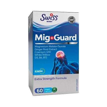 Магний Swiss bork Mig Guard Malate + Taurate 60 капсул