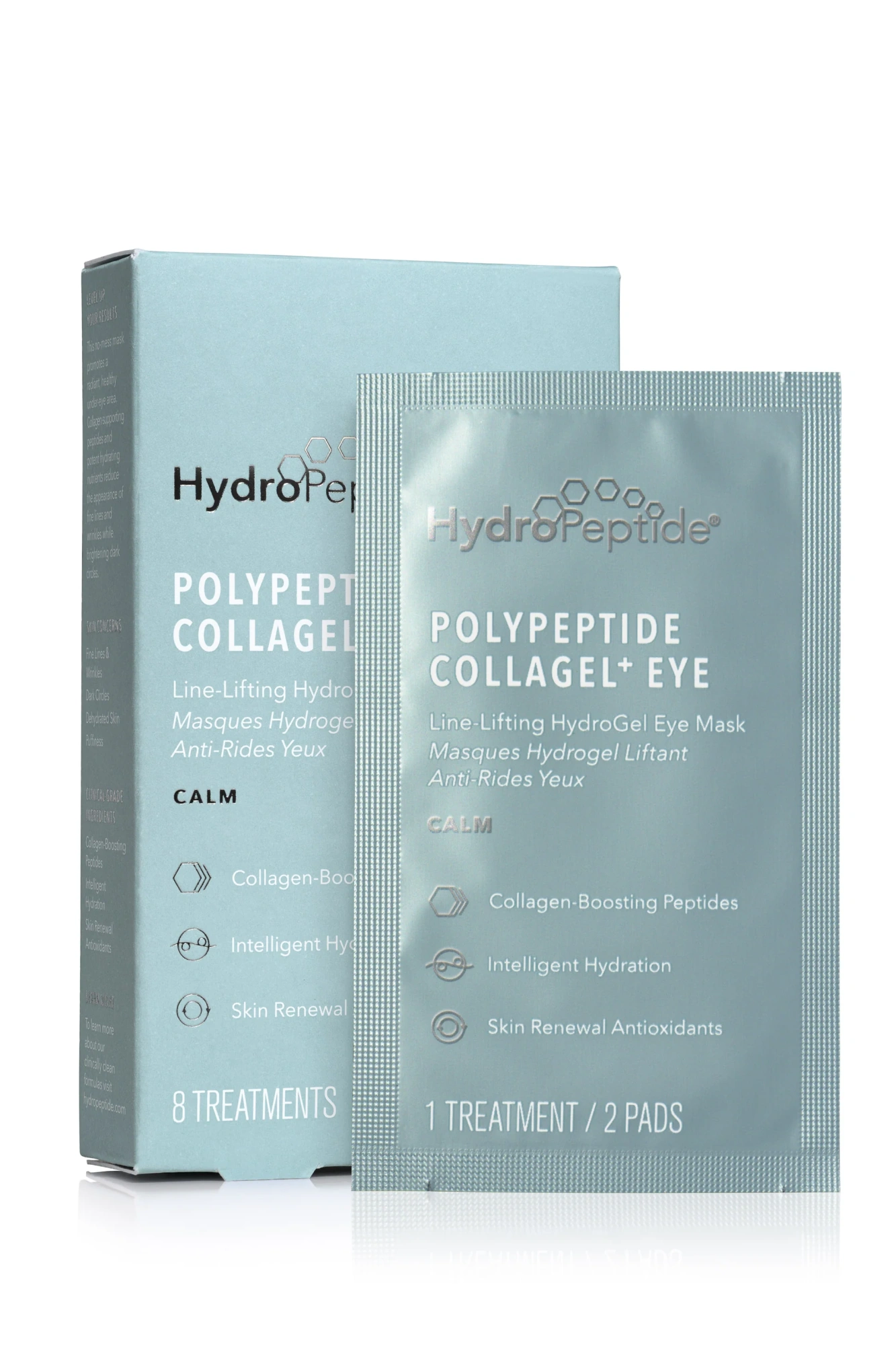 Гидрогелевые патчи для глаз с лифтинг действием HydroPeptide PolyPeptide Collagel + 8шт