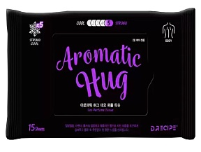 Парфюмированные салфетки для мгновенной свежести 15шт D.Recipe Deo Perfume Tissue Aromatic Hug 15P
