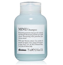 Защитный шампунь для сохранения косметического цвета волос Davines MINU shampoo 75мл