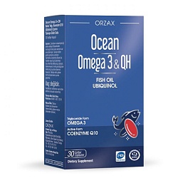 Омега 3 с коэнзимом QH Orzax Ocean Omega 3 & QH 30 капсул
