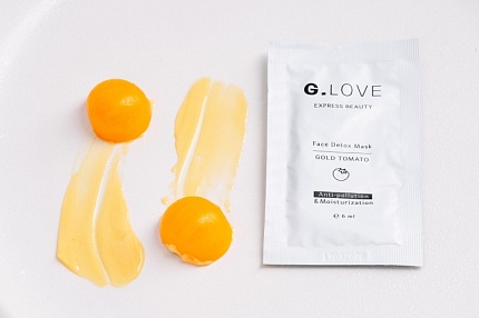Увлажняющая детокс-маска с биозолотом G.Love Face Detox Mask Gold Tomato 8*6ml