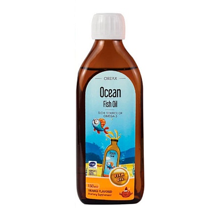 Омега для детей Orzax Ocean Fish Oil Orange Flavored 150мл