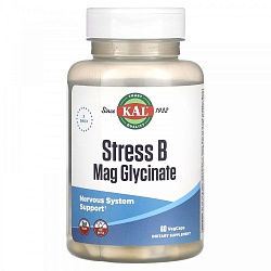KAL Stress B Mag Glycinate (витамины группы B с добавлением магния) 60кап