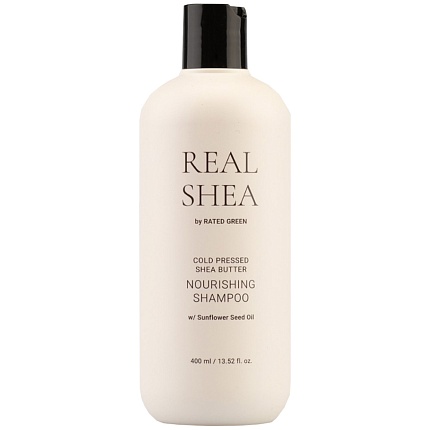 Питательный шампунь для повреждённых волос с маслом ши RATED GREEN Real Shea Nourishing Shampoo 400мл