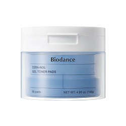 Гелевые тонер-пэды с ледниковой водой Biodance Cera-nol Gel Toner Pads 60шт