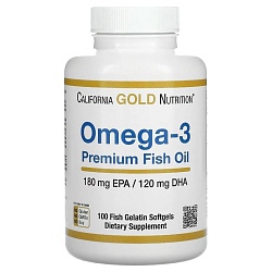 Омега-3 California Gold Nutrition Premium Fish Oil 100 капсул