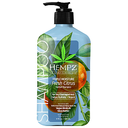 Шампунь «Тройное увлажнение» для сухих и поврежденных волос Hempz Triple Moisture Fresh Citrus Herbal Shampoo 500мл