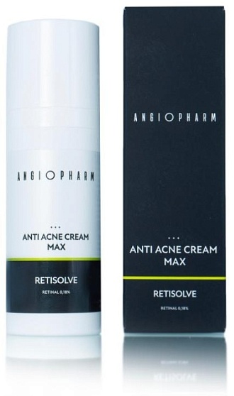 Крем для проблемной кожи с ретиналем 0.18% (retinol) ANGIOPHARM Anti Acne Cream MAX 50мл