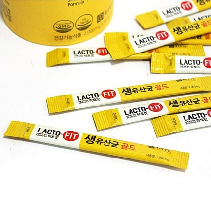 LACTO-FIT Коктейль-синбиотик на основе живых лактобактерий 50 саше Lacto-5X formula Chong Kun Dang