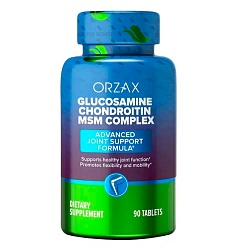 Витаминный комплекс Orzax Glucosamine Chondroitin MSM Complex 90 таблеток